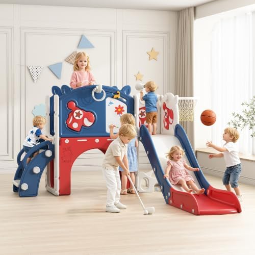 12 in 1 Toddler Slide Indoor, Kids Indoor Slide for Toddlers 1-3 Year…