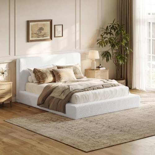 AirFrame Full Size Cloud Bed Frame with Fabric Upholstered Headboard