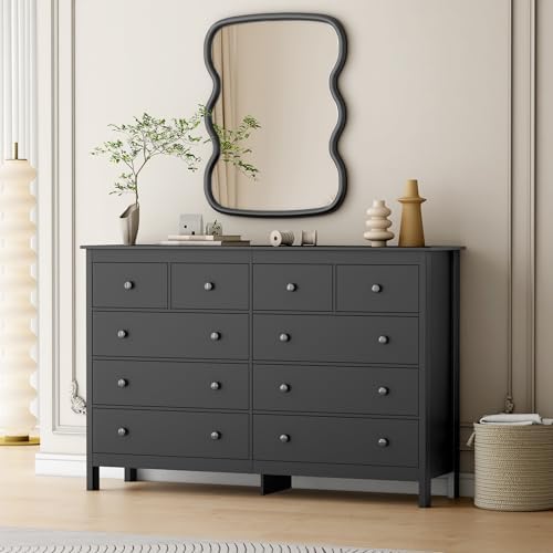 Black 10 Drawer Dresser