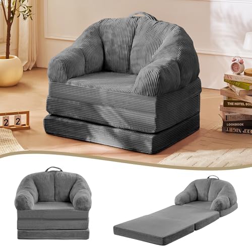 Folding Living Room Chair, Floor Lounger & Sleeper Chair for Adults, …