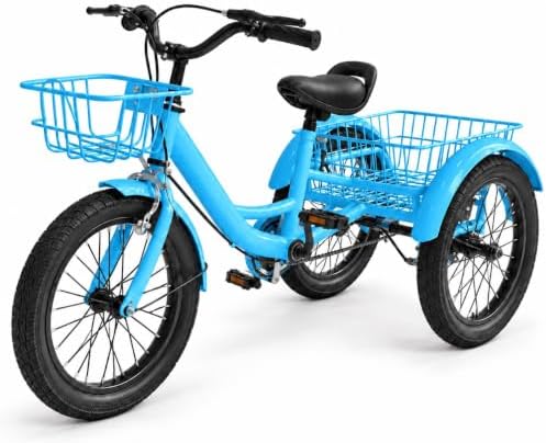 Kids Tricycle for Ages 2-9, 12-16 inch Height-Adjustable Toddler Tric…