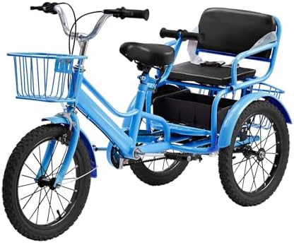 Kids Tricycle for Ages 4-9, 16 inch Height-Adjustable Toddler Tricycl…