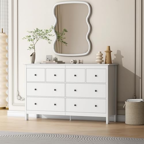 White 8 Drawer Dresser